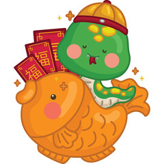 a cute chinese new year snake