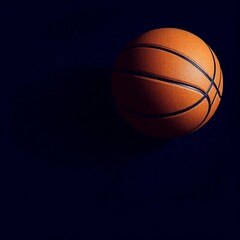 Fototapeta premium basketball ball on black background