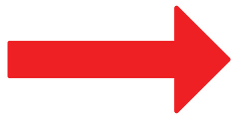 Red long arrow icon vector illustration.