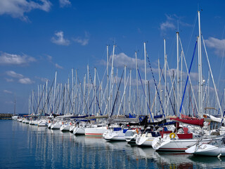 Marina of Piriac-sur-Mer, a commune in the Loire-Atlantique department in western France