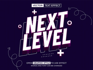 next level editable text, font effect, 3d text for title