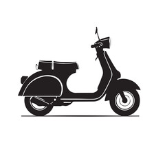 Obraz premium Retro Scooter Vector Graphic