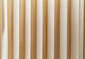 A long, narrow strip of white fabric with a pattern of stripes