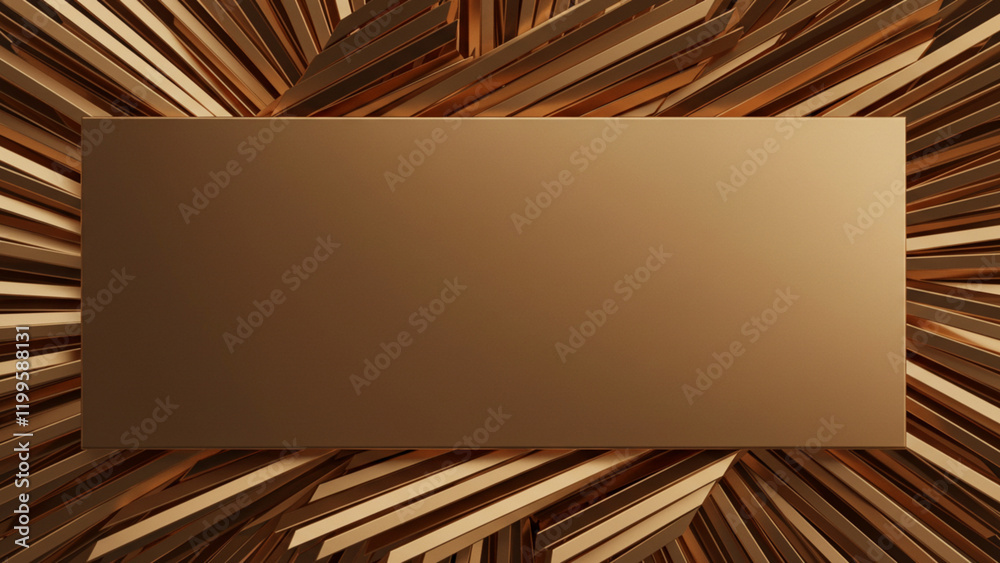 Poster a sophisticated abstract background in brown for use as wallpaper, combined with a shiny metallic gr