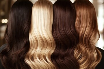 Naklejka premium Exploring the Spectrum of Women's Hair Colors in Barber Shops
