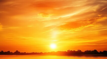 Fototapeta premium Witness the breathtaking transformation of the sky during sunset.