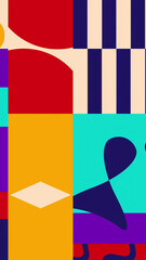 Bauhaus Style Abstract Background