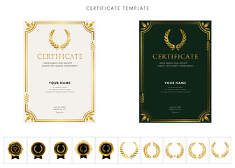 Naklejka premium 賞状２６１ certificate award 表彰状 celebration