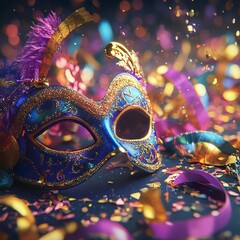 Ein farbenfroher Hintergrund f&uuml;r den Fasching