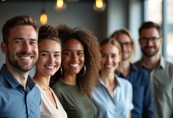 Fototapeta premium Portrait of diverse multiethnic team in the office
