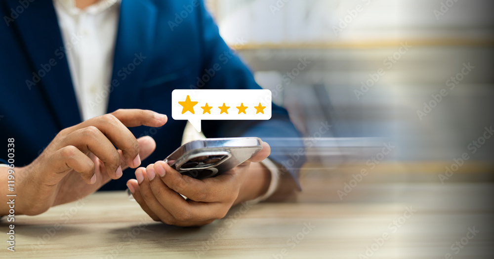 Canvas Prints online customer satisfaction survey service concept, client rate service from experience in applicat