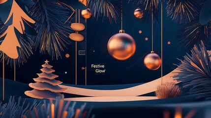 A festive glow of Christmas decorations