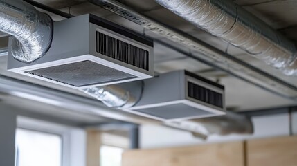 Innovative heat recovery ventilation system setup by a professional HVAC engineer.