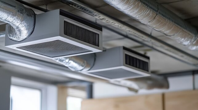 Innovative heat recovery ventilation system setup by a professional HVAC engineer.