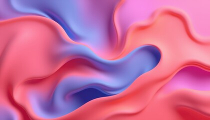 Obraz premium Abstract Pink and Blue Fluid Wave Design