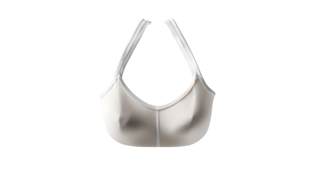 Stylish sports bra on white isolated background, ideal for fitness and activewear. Perfect for promoting comfort and athleticism during workouts.