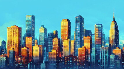 Obraz premium Modern urban commercial buildings