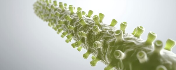 Scientific illustration of bacterial cell wall structure via microscopy