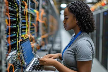 IT Specialist Working in a Data Center
