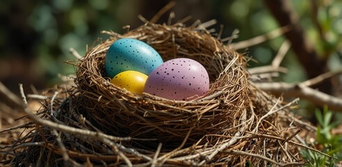 Obraz premium Easter egg in nest