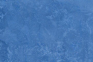 Texture of blue decorative plaster or concrete. Grunge background for design.