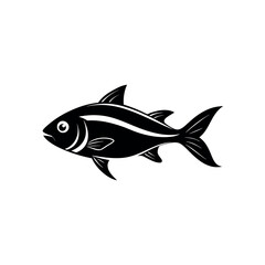 Fish silhouette vector illustration. Fish icon vector.