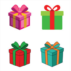 Fototapeta premium Christmas Gift Box vector illustration, Presents clipart Design, Gift Box Art 