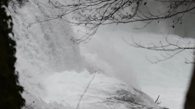 Detail from waterfall on Una river called Strbacki buk in National Park Una