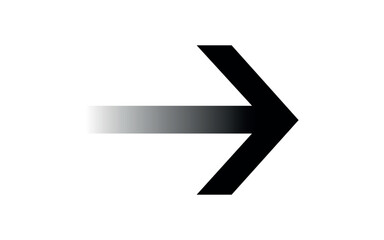 black arrow design, minimalist pointer icon for direction