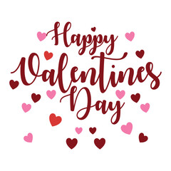 love themed typography, happy valentine's day greeting card