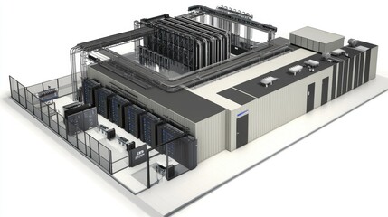 Modern Data Center Server Room Facility Design