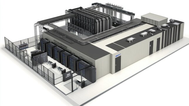 Modern Data Center Server Room Facility Design