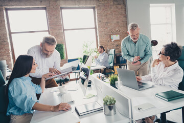 Photo of teamwork startup partners people working together meeting comfortable nice creative...