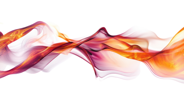 Abstract swirling waves of vibrant colors, creating a dynamic and fluid visual pattern on a white isolated background.