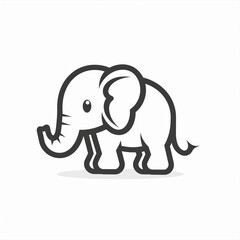 Fototapeta premium Cute Elephant Vector Logo Design Ideal for Branding and Marketing