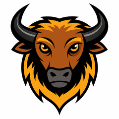 bison head vector