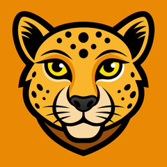 cheetah head vector illustration © UtsoMondal