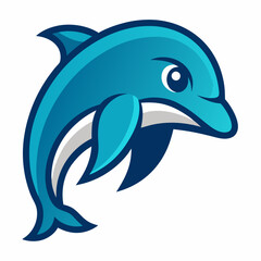 dolphin jumping isolated on white