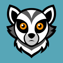 Fototapeta premium lemur head vector