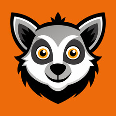 lemur head vector mascot