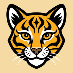 illustration of a ocelot head