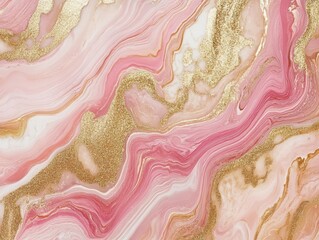 Obraz premium abstract fluid art background with swirling metallic colors, dynamic marbled texture, luxury aesthetic, high contrast