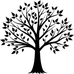 silhouette of tree