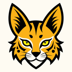 serval head illustration