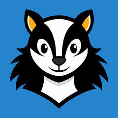 skunk head vector
