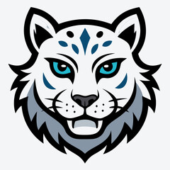 snow leopardh head mascot