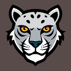 head of a snow leopard