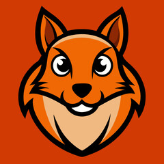 squirrel head mascot vector