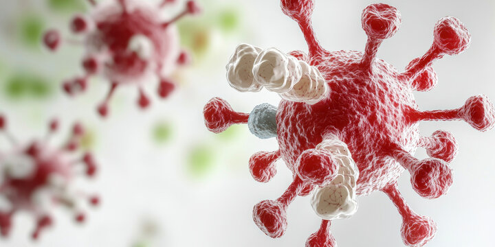 3D visualization of phagocytes engulfing toxins and pathogens