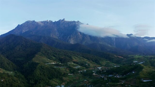 The greatest of Mount Kinabalu, Sabah, Borneo with mount cloud timelapse in 4K resolution